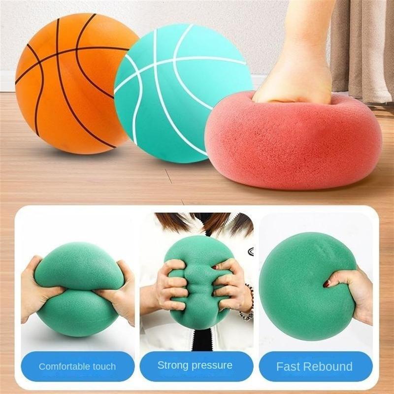 Silent Basketball Dribbling Indoor, Lightweight Basketball No Noise, Soft Quiet Indoor Basketball,Foam Training Basketball Suitable for Various Indoor Activities