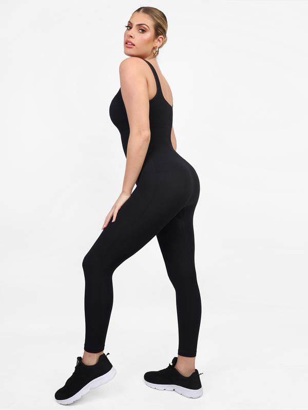 Popilush Seamless Square Neck Sport Jumpsuit