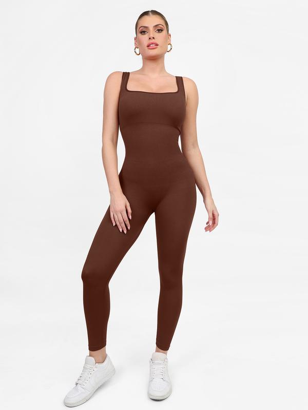 Popilush Seamless Square Neck Sport Jumpsuit