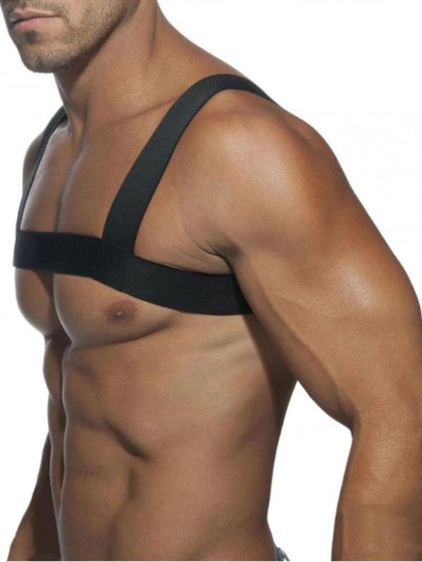 Men's Solid Color Elastic Chest Strap, Sporty Supportive Chest Strap for Gym Fitness Workout, Sports Protective Accessories for Men