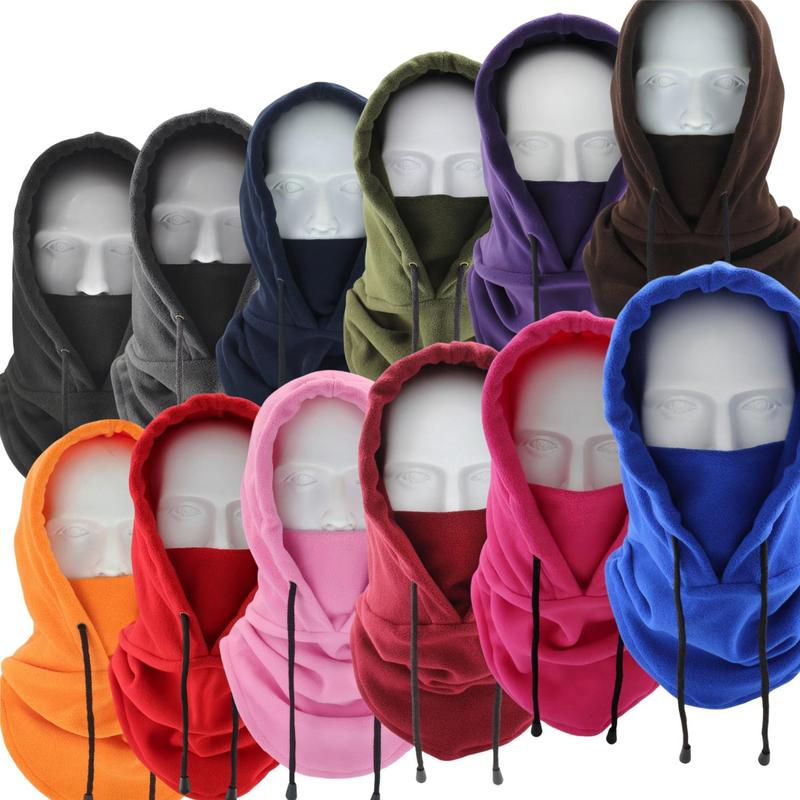 Solid Color Balaclava Face Mask, Windproof Ski Mask, Thermal Head Hood for Men and Women, Sports & Outdoor Hats for Cold Weather