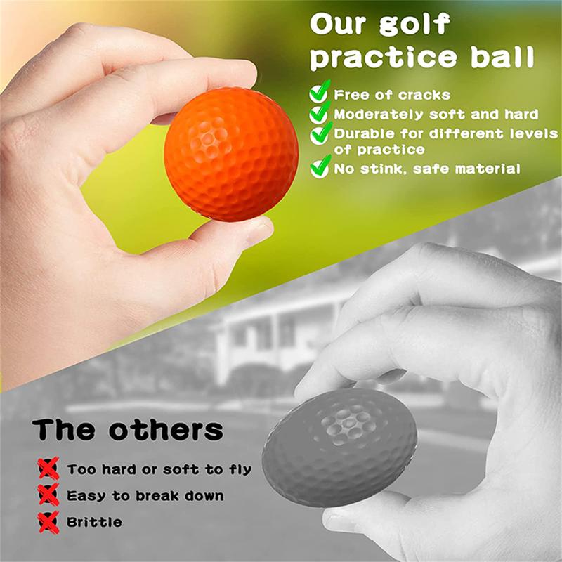 Golf Practice Balls Foam Colored Value 12 24 Pack, Lightweight Golf Ball Limited Flight for Indoor Outdoor Driving Range Backyard Training Safe Practice Good Value