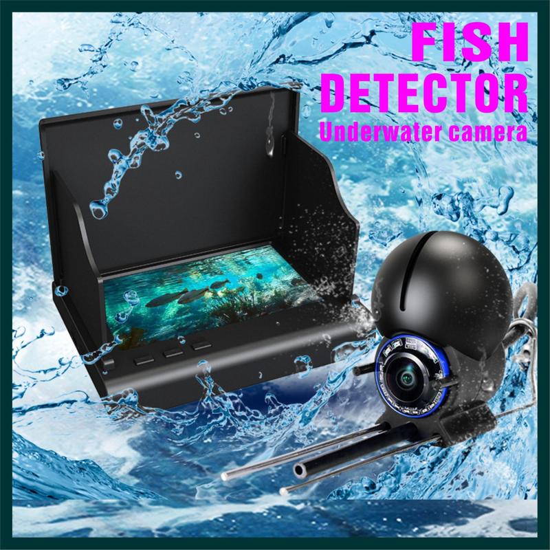 Visible Fish Finder, 1 Count Full View Display Camera with 14 Infrared Night Vision Lights, Suitable for Underwater and Night Fishing, Waterproof HD Fish Detector