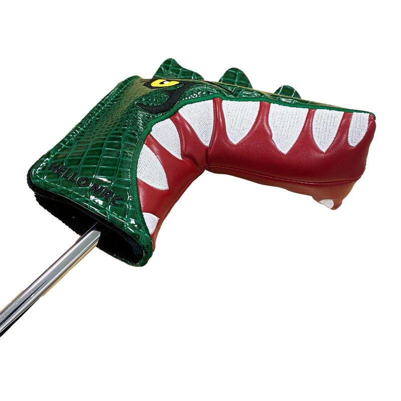 Tyrannosaurus Rex Pattern Golf Putter Head Cover, Pu Crocodile Pattern Material Golf Putter Protective Cover, Golf Accessories