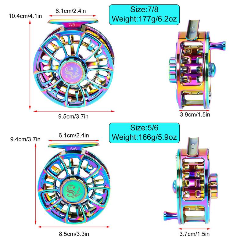 Premium Fly Fishing Reel, Smooth Precision, High-quality Bearings & CNC Aluminum Frame, Ideal for Freshwater & Saltwater Angling