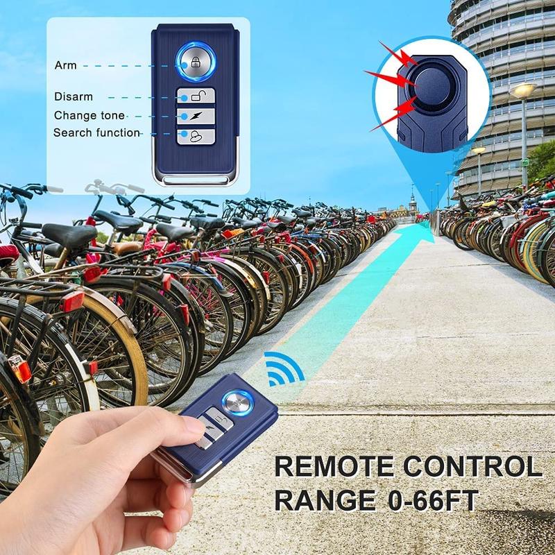 Wireless Bicycle Motorcycle Alarm Remote Control, Waterproof Electric Scooter Bike Security Protect Anti theft Alarms, Motorcycle Accessories