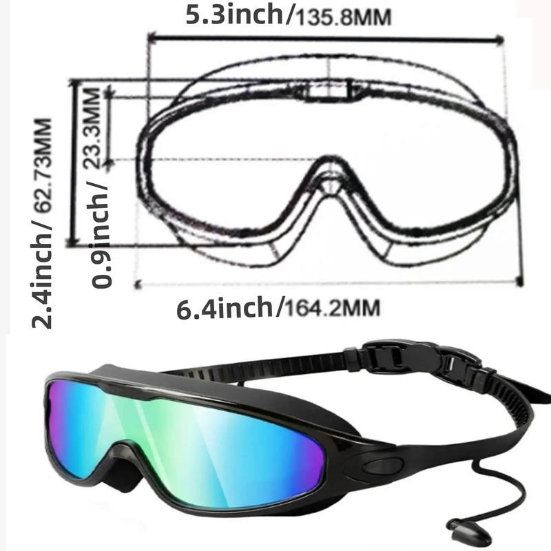 Swimming Goggles, 2 Pairs Anti-fog & Uv Protection Diving Googles, Wide Field Of View Clear Vision Swimming Goggles for Adults & Teenagers