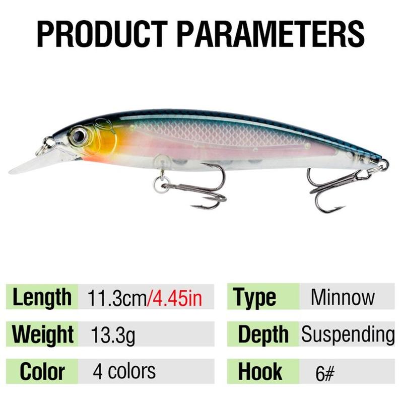 Bionic Fishing Lure, 1 Count Artificial Bait with Double Hook, Long Casting Lure, Outdoor Travel Fishing Accessories