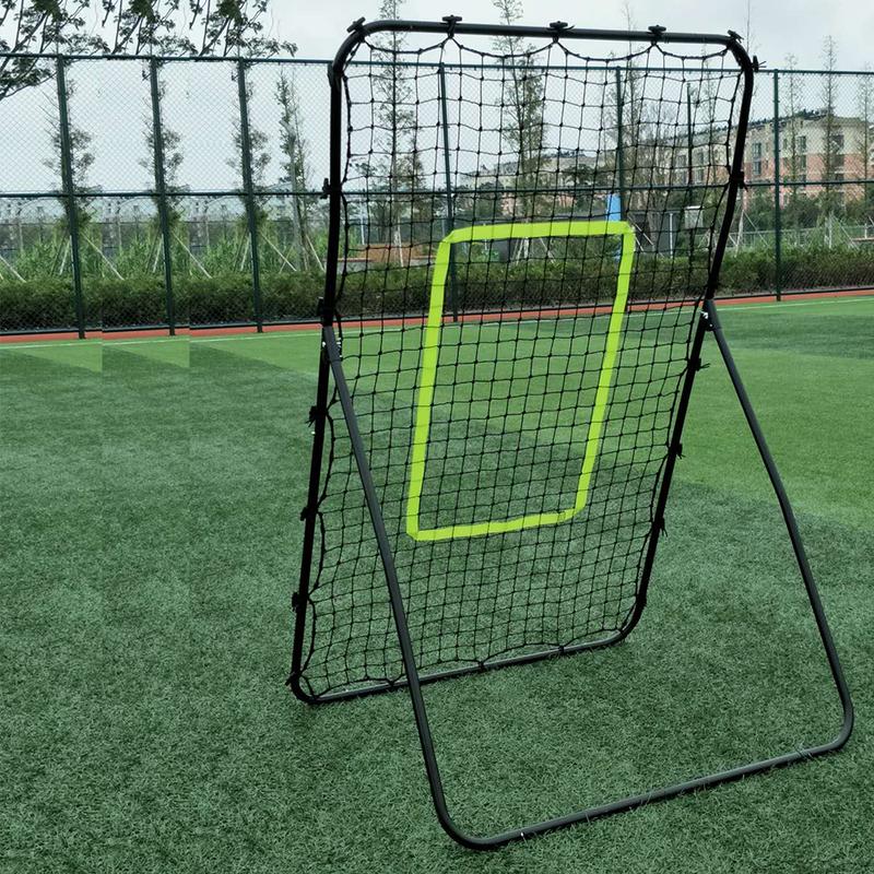 Professional Galvanized Steel Pipe Rebound Soccer Baseball Goal Black