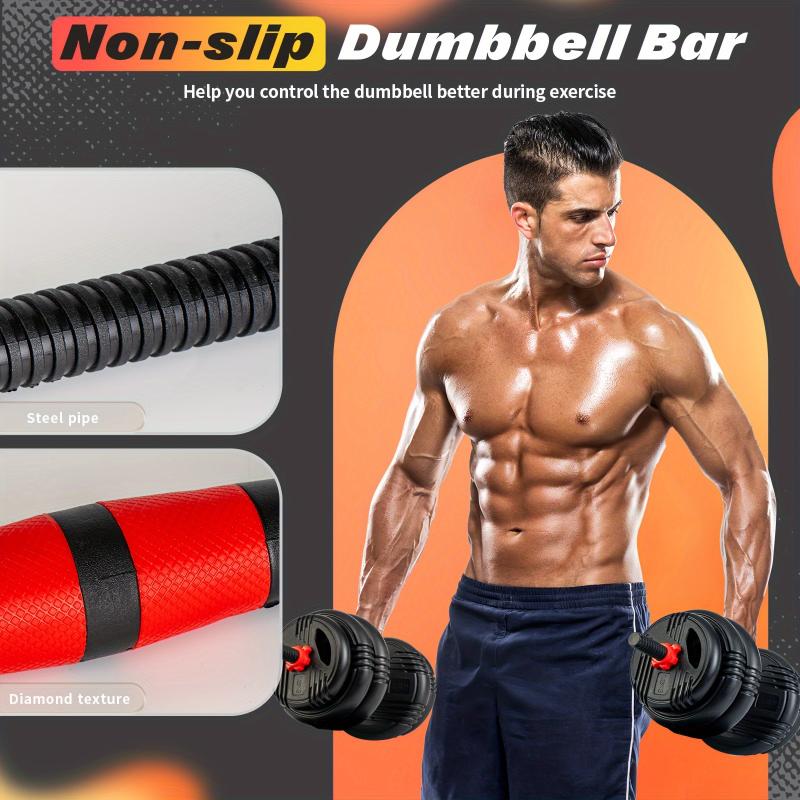 Outdoor&sps1122 dumbbell Adjustable Dumbbell Set, 20 30 70 90lbs Free Weights Set With Upgraded Nut, 4 In 1 Weight Set Used As Kettlebells, Barbell, Push Up Stand, Fitness Exercise For Home Gym, Suitable For Men Women