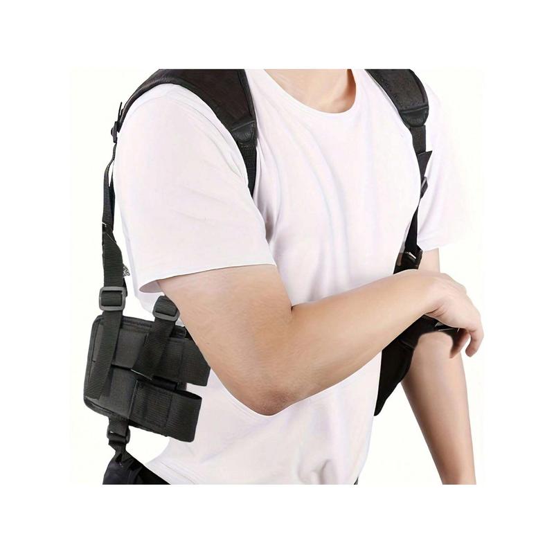 Adjustable Vertical Holster - Multi Functional Concealed Stand For Outdoor Activities, Shoulder Or Hiking Double Shoulder Vest Bag