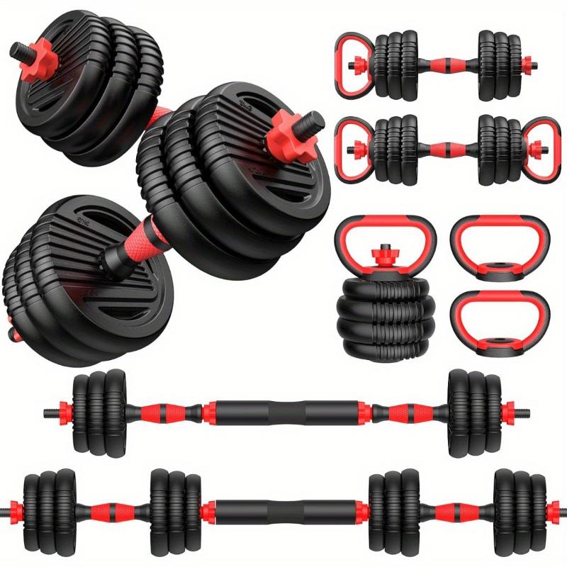 Outdoor&sps1122 dumbbell Adjustable Dumbbell Set, 20 30 70 90lbs Free Weights Set With Upgraded Nut, 4 In 1 Weight Set Used As Kettlebells, Barbell, Push Up Stand, Fitness Exercise For Home Gym, Suitable For Men Women