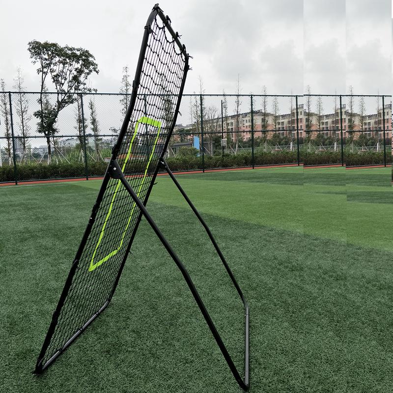 Professional Galvanized Steel Pipe Rebound Soccer Baseball Goal Black