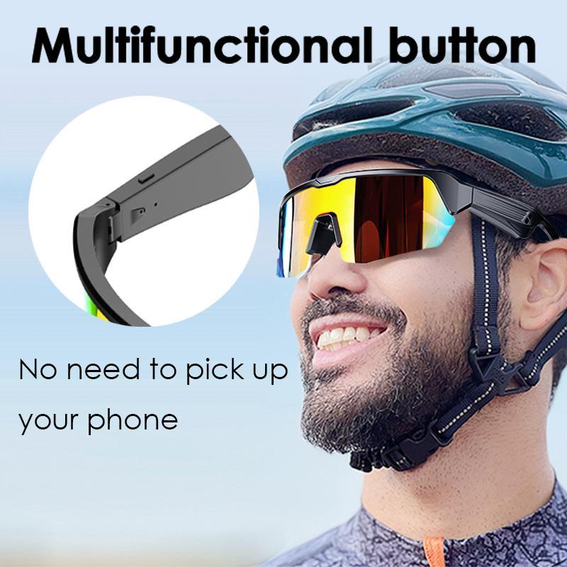 Jueyue Sport Bluetooth Smart Audio Sunglasses, UV400 Protection & Polarized Glasses - Sports & Cycling, Open Ear, Clear Call