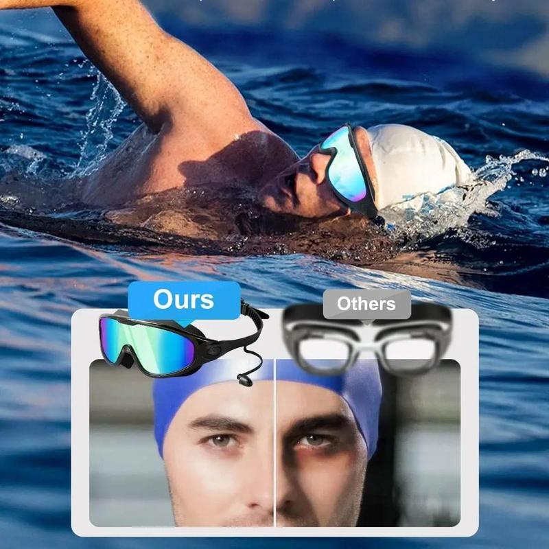 Swimming Goggles, 2 Pairs Anti-fog & Uv Protection Diving Googles, Wide Field Of View Clear Vision Swimming Goggles for Adults & Teenagers