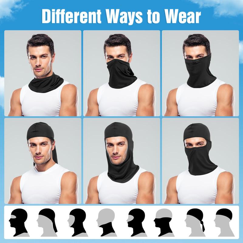 6 Pack Balaclava Ski Face Mask: Cooling Neck Gaiter Full Head Mask for Men Women