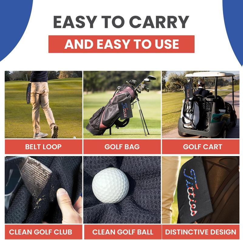 Funny Golf Microfiber Towel - Premium Towel for Golf Bags with Clip Holder - Ideal Golf Accessories for Men and Women - Golf Club Bag Accessories for a Fun Golfing Experience | Great Gift Idea