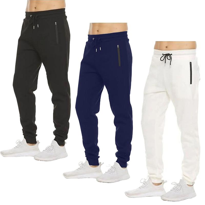 3-Pack Men's Slim Fit Fleece Lined Joggers (Sizes - S to 3XL)