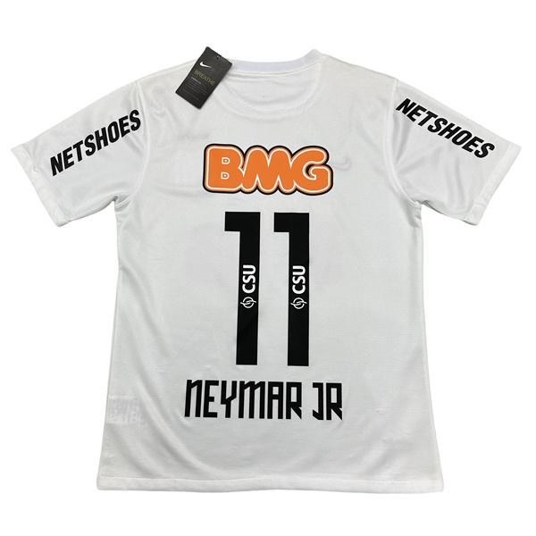 NIKE 11-12 Barclays Premier League Santos Home No. 11 Neymar Short Sleeve Vintage Soccer Jersey