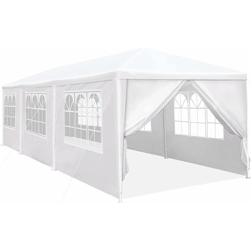 10x30 Party Tent Wedding Patio Gazebo Outdoor Carport Canopy Shade with Side 8 Removable Walls