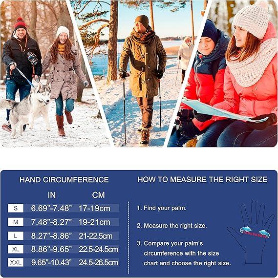 motionWinter Gloves Women Men Ski Gloves Liners Thermal Warm Touch Screen, Perfect for Cycling, Running, Driving, Hiking, Walking, Texting, Freezer Work, Gardening, and Daily Activities 102 winter gloves full finger