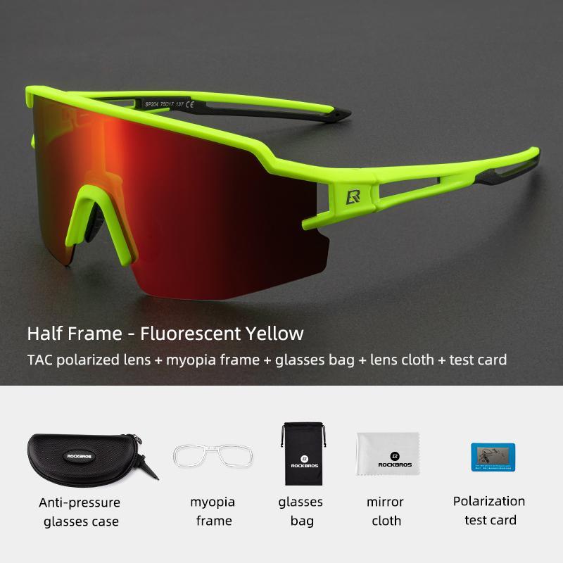 ROCKBROS Windproof Cycling Polarized Sunglasses UV400 Dazzle Photographic Lenses Outdoor Sports Sunglasses Rimless Windproof and Dustproof Glasses Cycling Fishing Skiing Goggles