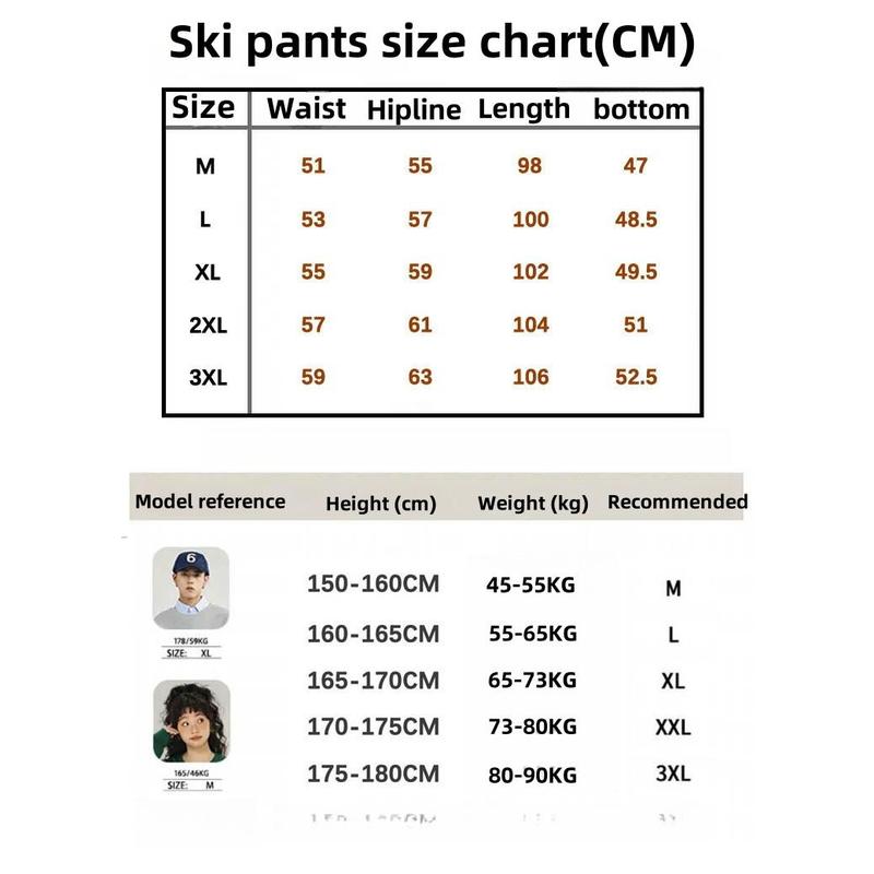 2024 Man Woman Skiing Baggy Pants Warm Loose Skying Ski Trousers Winter Outdoor Waterproof Female Snow  Snowboard Pants Clothes