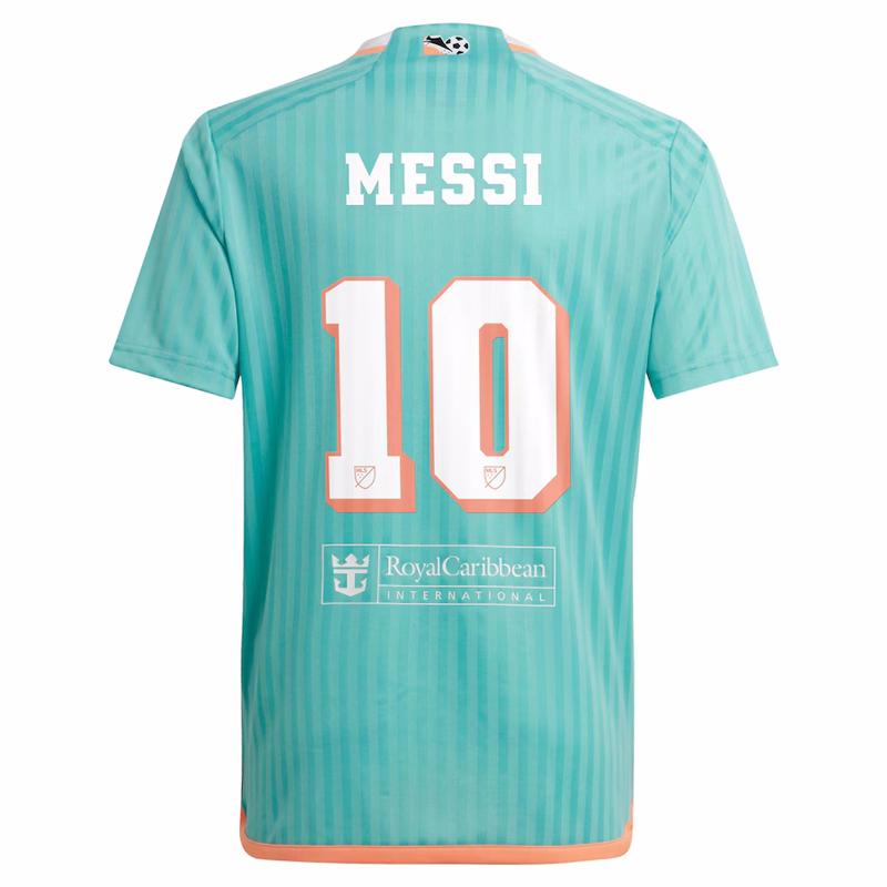 24 25 Miami International Second Away Jersey No. 10 Messi - Green