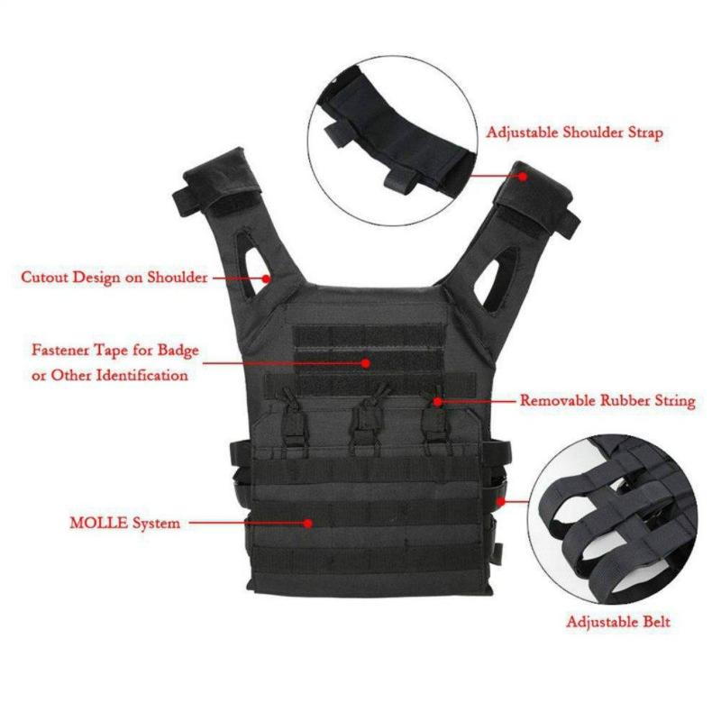 Outdoor Tactical Vest, Multifunctional Wear-resistant Protective Vest, Adjustable Protective Gear for Men & Women