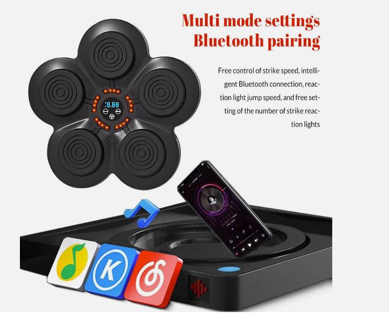 Smart Music Boxing Machine Bluetooth Wall Target Training Exercise with Gloves