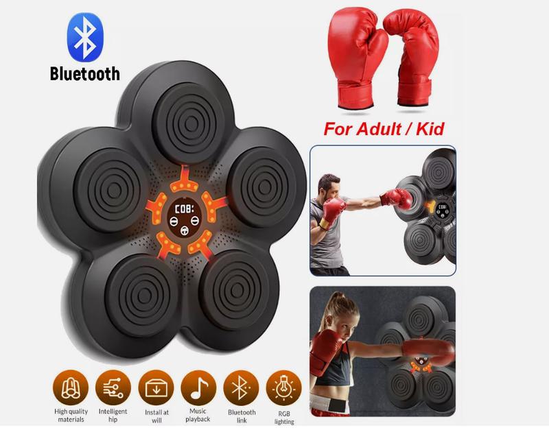 Smart Music Boxing Machine Bluetooth Wall Target Training Exercise with Gloves