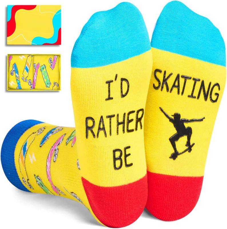 Gifts For  Boys Girls - Basketball Baseball Hockey Football Softball Gifts, Skater Ballerina Socks