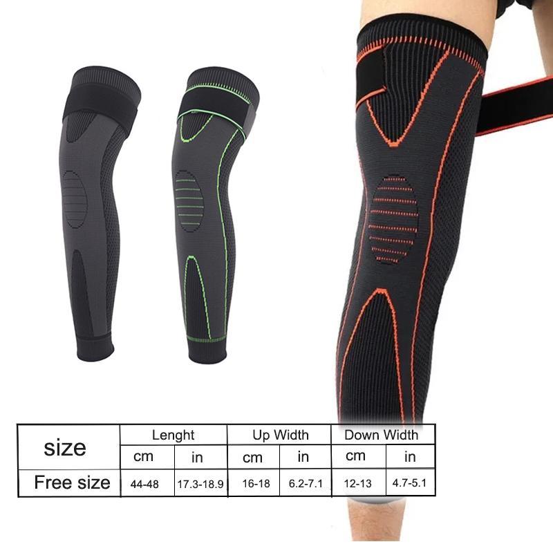 Non-slip Knee Pad, 1 Count Elastic Long Leg Sleeve Bandage, Pressurized Knee Pad, Running Sports Warm Leg Accessories for Christmas Gift