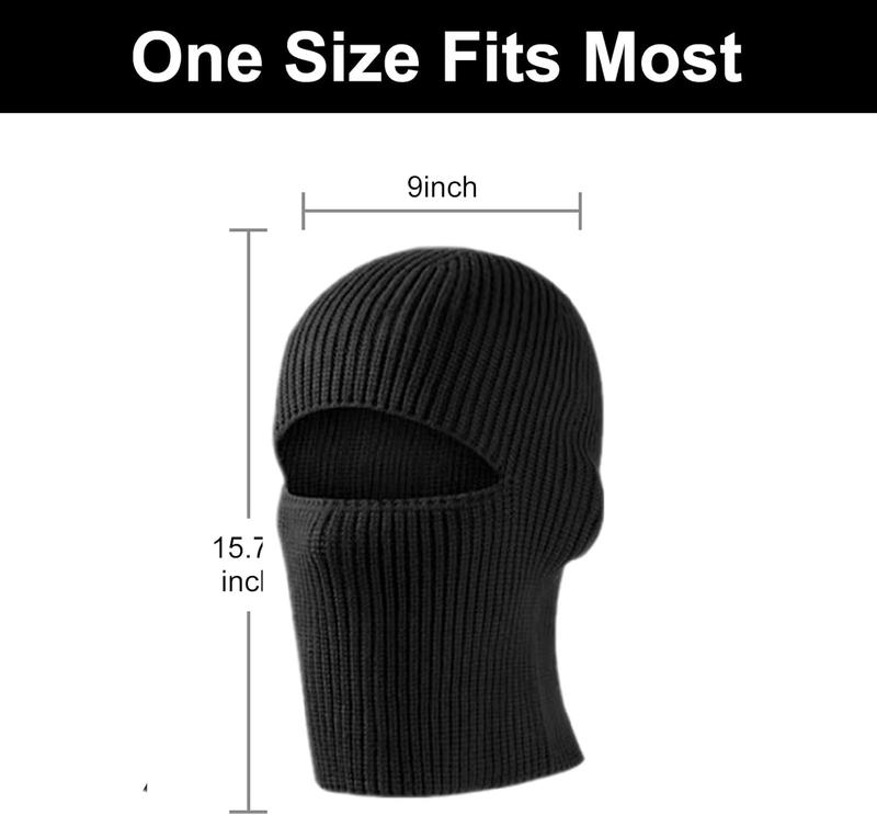 Balaclava Face Mask Beanie Hats, 2 in 1 Knitted Beanie for Men Women Full Face Ski Mask Face Cover Outdoor Sports