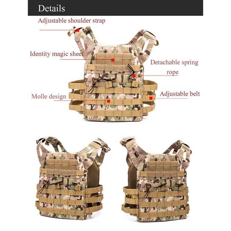 Outdoor Tactical Vest, Multifunctional Wear-resistant Protective Vest, Adjustable Protective Gear for Men & Women