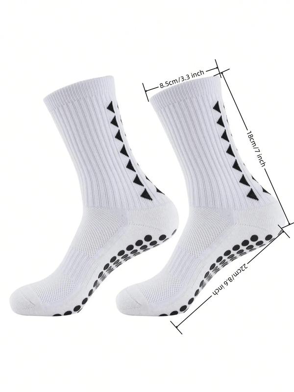 Men's Triangle Print Crew Socks, Non-slip Athletic Socks for Outdoors Competition Training, Athletic Running Socks, Summer Outfits 2024, Men's Socks & Hosiery for All Seasons