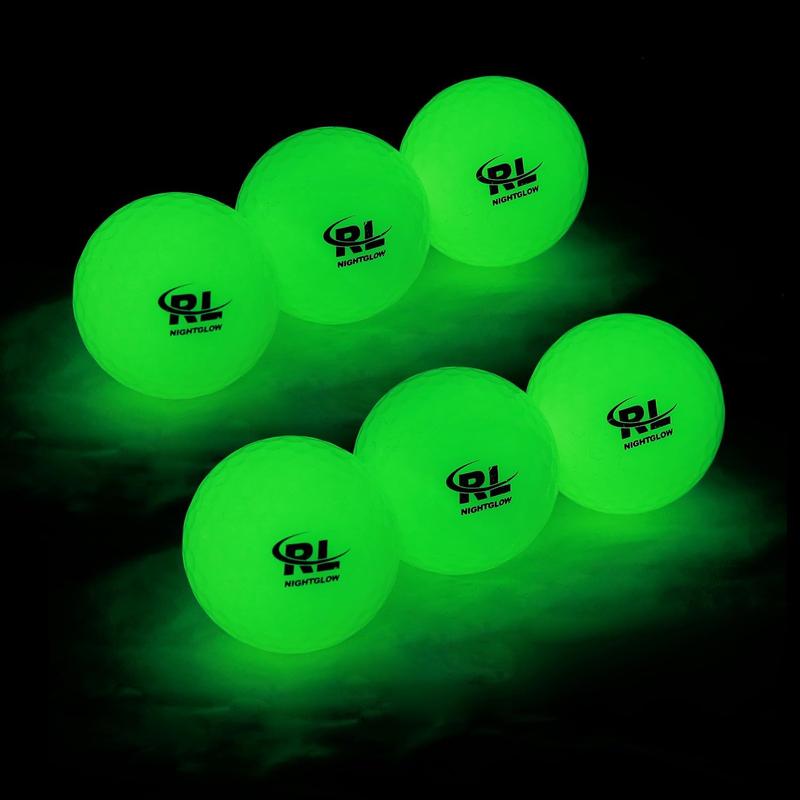 RBL Glow Golf Balls for Night Sports - Tournament Fluorescent Glowing in The Dark Golf Ball - Long Lasting Bright Luminous Balls