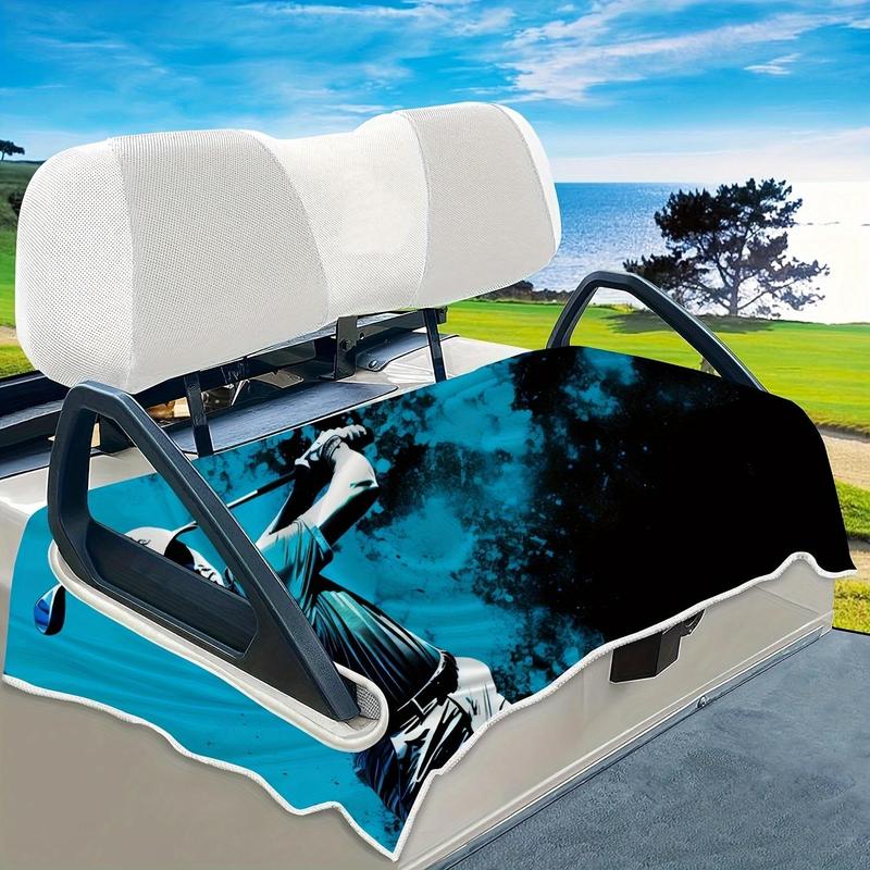 Golf Cart Seat Cover, Golf Cart Seat Towel Blanket with Holes, Super Durable & Soft, Easy Install and Clean, Suitable for Most EZGO, Yamaha & Club Car