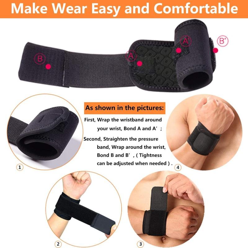 Wrist Brace, 2 PACK Wrist Wraps for Carpal Tunnel for women and men. Wrist Straps for Weightlifting, Working Out and Pain Relief. Flexible, Highly Elastic, Adjustable, Comfortable and Multi-Functional