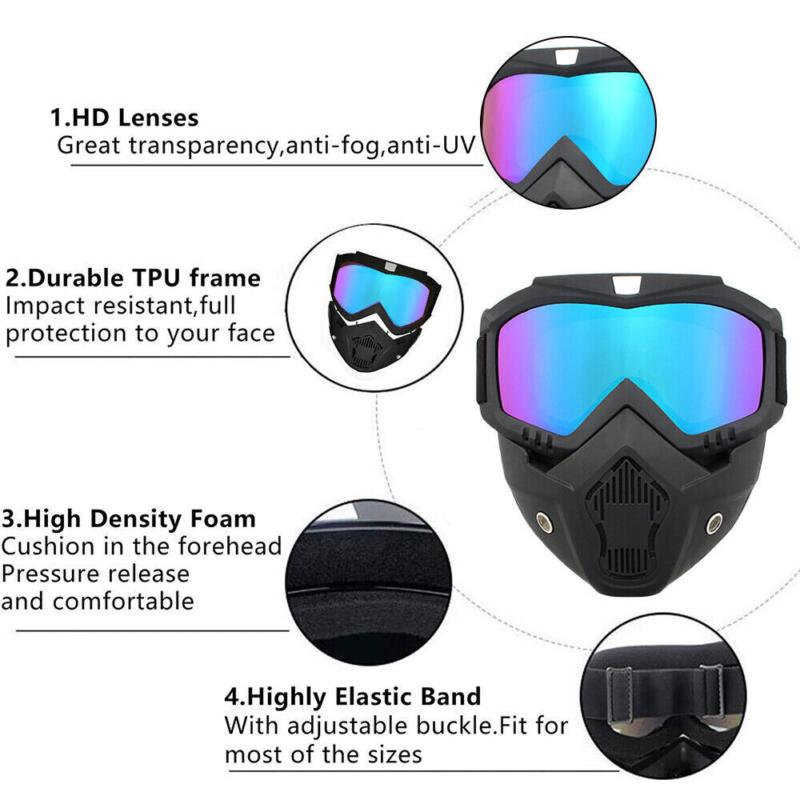 Tactical Airsoft Goggles Mask Paintball Cycling Face Protective Cyberpunk Helmet