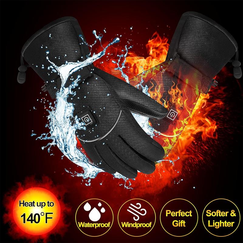 Heated Gloves for Men Women, 2024 Latest Rechargeable 7.6V 3000mAh Electric Battery Heated Gloves, Warm Touchscreen Gloves for Skiing Hiking Snowboarding Motorcycle