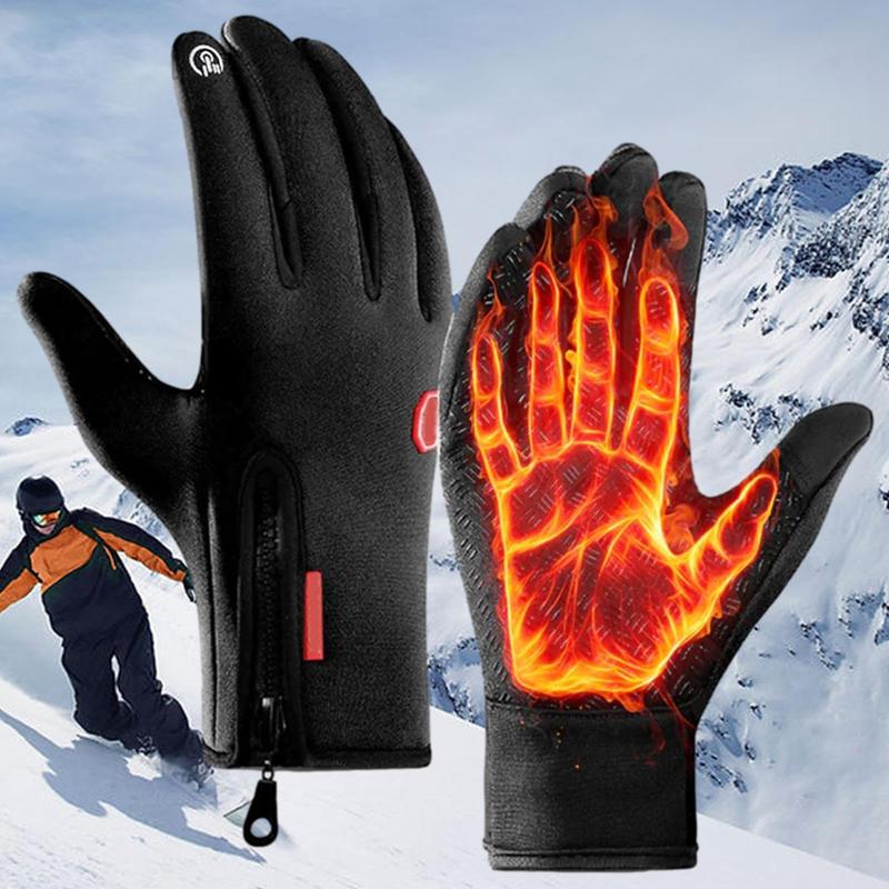 Thermal Gloves for Men Women Winter Gloves Windproof Anti-Slip Warm Soft Touch Screen Splash-Proof Snow Gloves Running Driving Riding Walking Gloves