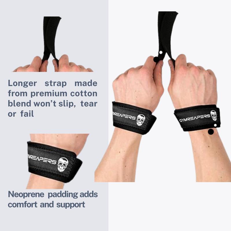 Reapers Lifting Wrist Straps for Gymer - Professional Gym Equipment - Weightlifting, Bodybuilding, Powerlifting, Strength Training, & Deadlifts