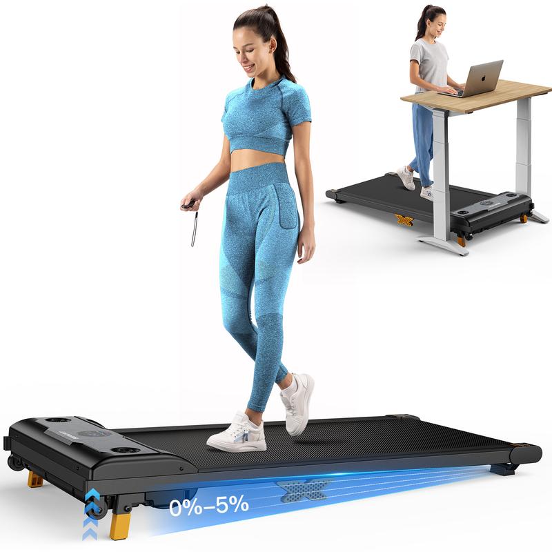 SERVFIT Walking Pad, Under Desk Treadmill with Incline, Portable Walking Treadmill with Remote Control, LED Display, Hidden Safety Switch, Mini Walking Jogging Machine for Home Office