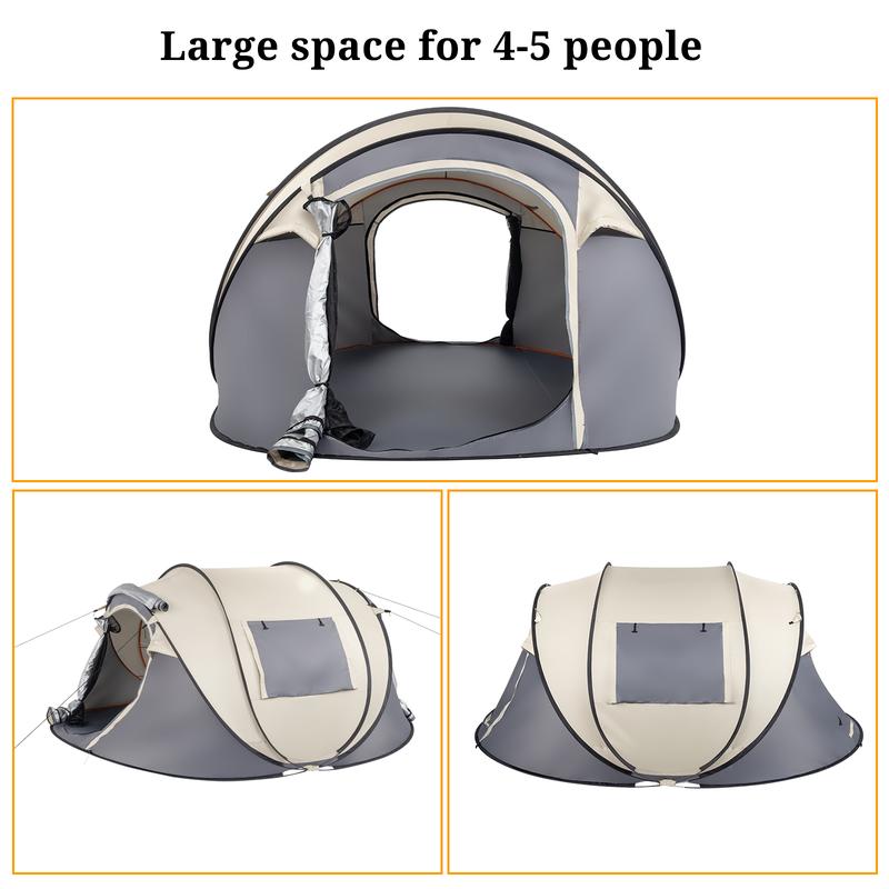 Camping Tent, 4 Person Pop Up,Easy Setup For Camping Hiking Fishing Beach Outdoor,Etc