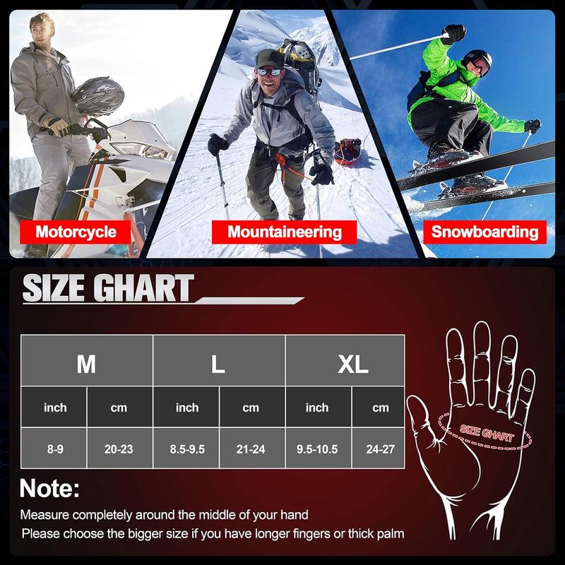 Heated Gloves for Men Women, 2024 Latest Rechargeable 7.6V 3000mAh Electric Battery Heated Gloves, Warm Touchscreen Gloves for Skiing Hiking Snowboarding Motorcycle