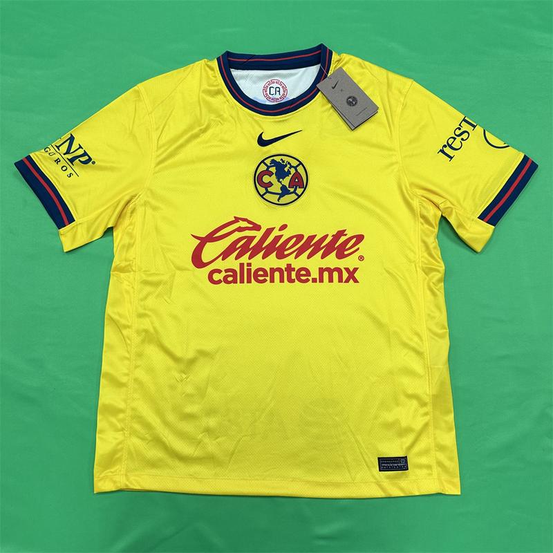 NIKE 2425 Club America White Home Away Second Away Training Jersey Short Sleeve Top Soccer Jerseys Quick Dry LIGAMX