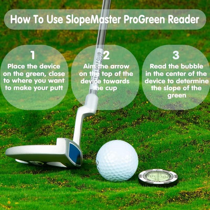 SlopeMaster ProGreen Reader - Golf Hat Clip Ball Marker with High Precision Green Reading Aid Golf Accessories for Men Women