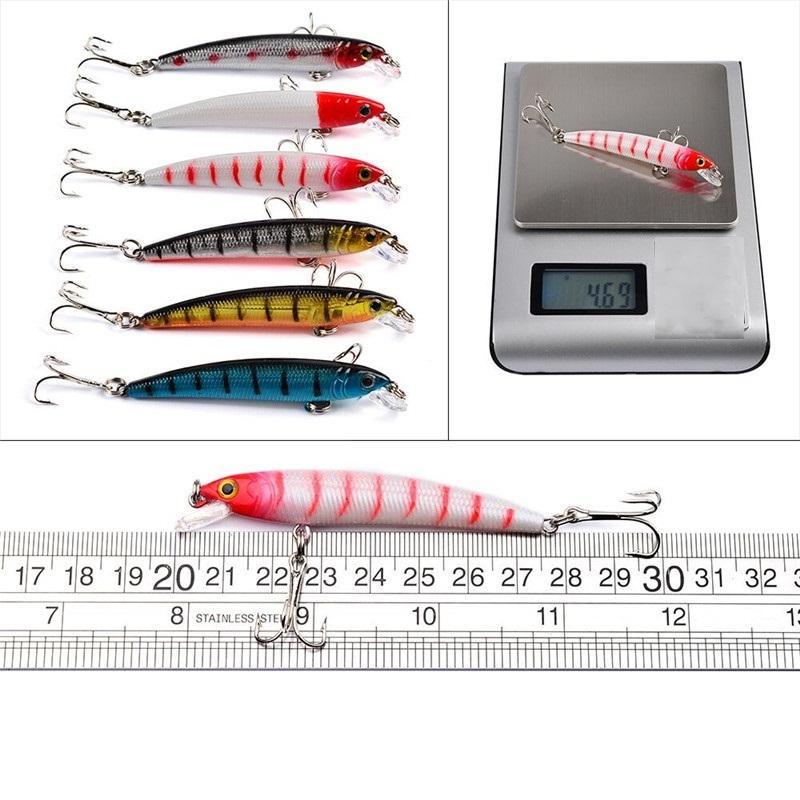 Artificial Fishing Lure Set with Hooks, 56pcs set Fake Fishing Bait, Outdoor Fishing Accessories for Fishing Enthusiasts