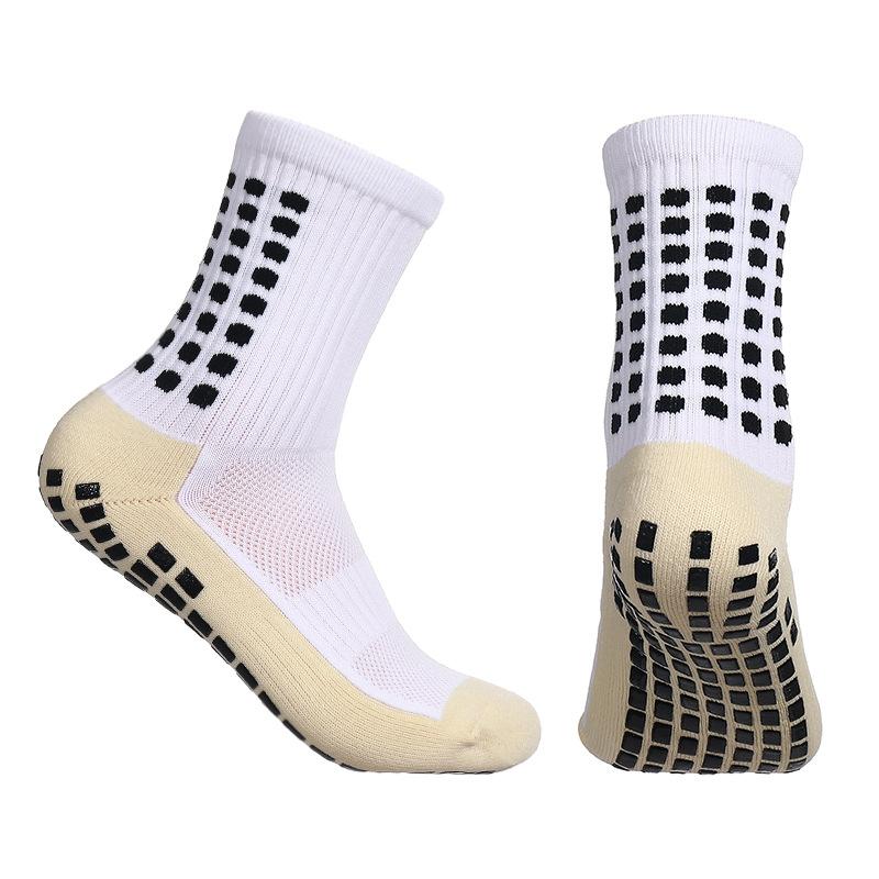 1 Pairs New Men Women Soft Breathable Anti-slip Football Socks Running Soccer Basketball Cycling Sports Grip Socks